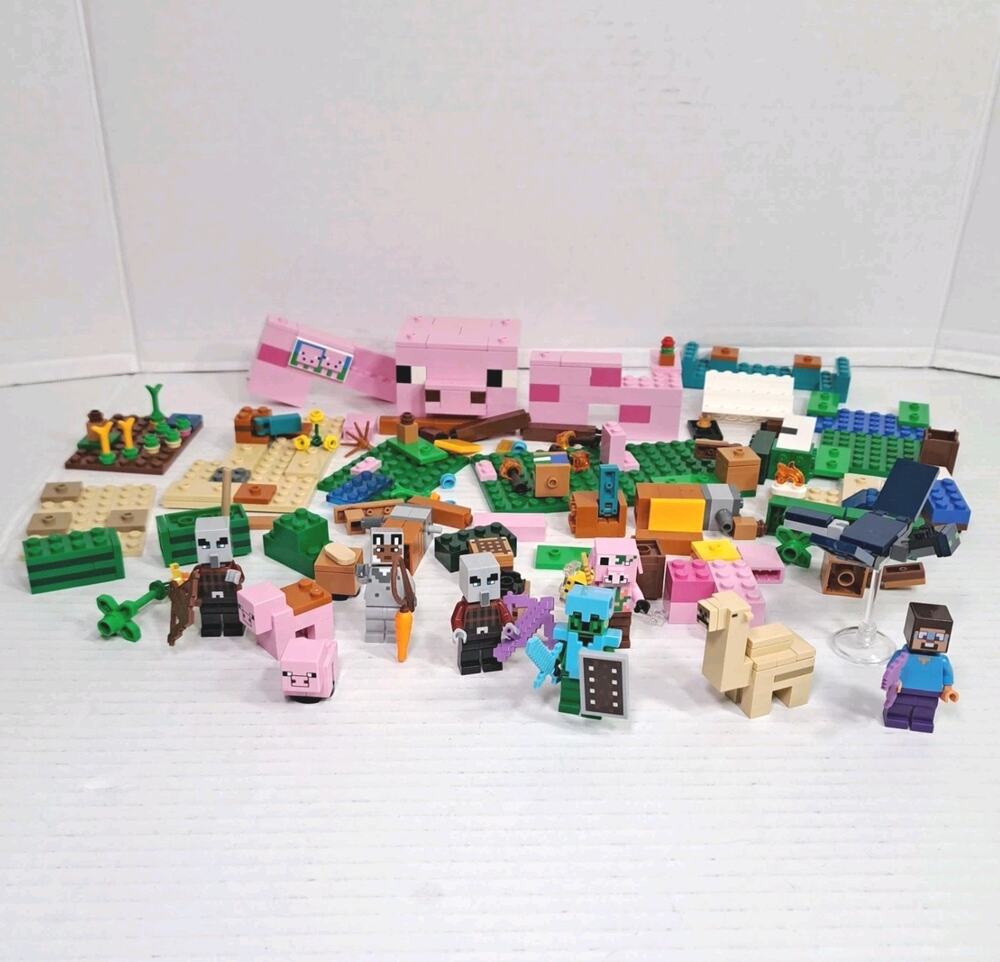 LEGO Minecraft 21251 Steve's Desert Expedition & 21268 Baby Pig House Minifigs